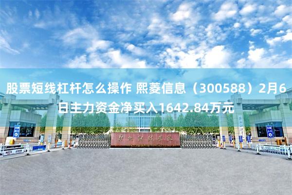 股票短线杠杆怎么操作 熙菱信息（300588）2月6日主力资金净买入1642.84万元