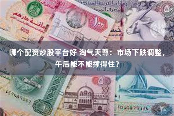 哪个配资炒股平台好 淘气天尊：市场下跌调整，午后能不能撑得住？