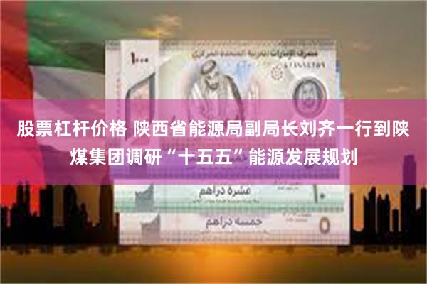 股票杠杆价格 陕西省能源局副局长刘齐一行到陕煤集团调研“十五五”能源发展规划