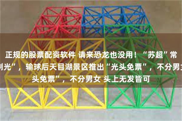 正规的股票配资软件 请来恐龙也没用！“苏超”常州连续5轮被“剃光”，输球后天目湖景区推出“光头免票”，不分男女 头上无发皆可